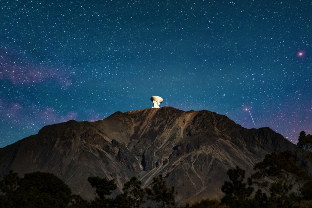 observatory telescope dome night stars